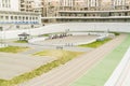 ÃÂ¡ycle race track in Kiev, Ukraine. Stadium view on sunny day. Horizontal image Royalty Free Stock Photo